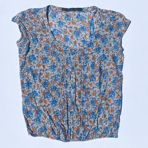 ZARA basic women’s floral short sleeve as top, size small S